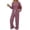Hot Pink #29, variant on WULMLEO Women's Two Piece Sets Fall Button Decorative Crew Neck Long Sleeve Tops Wide Leg Palazzo Pants Tracksuit Casual Loose Fit Outfits 2026 Sweater Sets Beige S