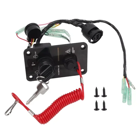 M MATI Main Switch Panel Single Engine Key Switch Panel Assembly for Yamaha Outboard 704-82570-12-00 704-82570-08-00