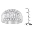 thumbnail image 5 of 14KT White Gold 1.5 CTTW Round, Baguette and Princess Cut Diamond Ring(H-I,SI2-I1), 5 of 5