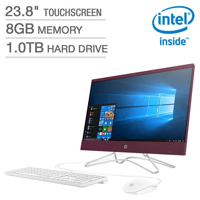 HP 23.8" Touchscreen AllinOne Desktop Intel Pentium 1080p