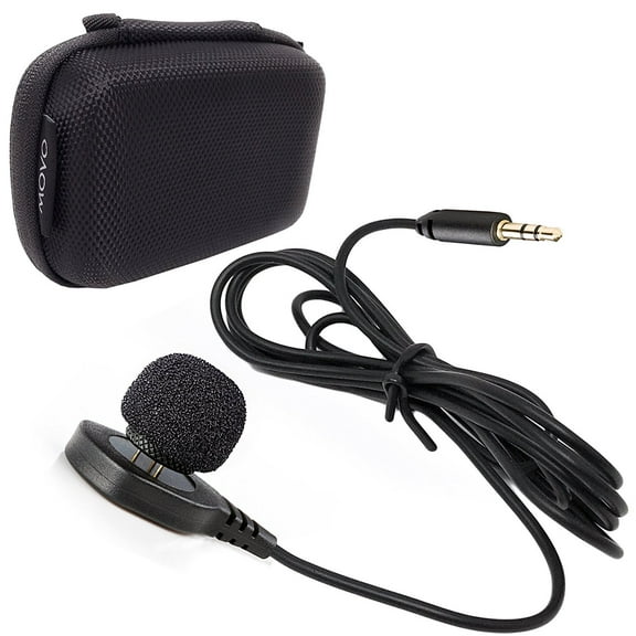 Movo Lv-m5 Discreet Pin Lavalier Omnidirectional Microphone With 3.5mm Trs Connector - For Dslr Cameras, Camcorders, Recorders