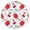 Pioneer Flower Floral-2, variant on Pioneer Flower Floral Print Pattern Round Fitted Tablecloth with Elastic Edge,Dining Table Cover Waterproof,Outdoor Round Tablecloth for Camping,Dining,Indoor and Outdoor