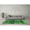 thumbnail image 3 of Ahgly Company Indoor Round Abstract Emerald Green Modern Area Rugs, 8' Round, 3 of 4