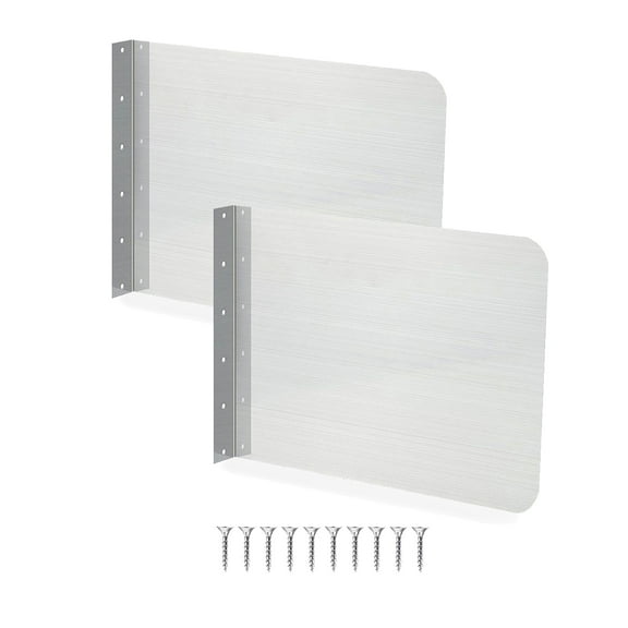 2 Pcs Wall Mount Splash Guard Metal Side Splash Guard Kitchen Sink Splash Protector Splashback for Kitchen Restaurant