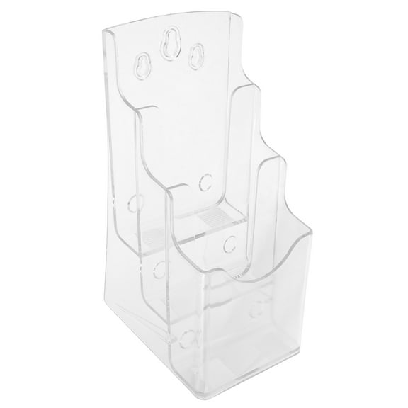 Minkissy Flexible Pamphlet Organizer Display Stand Transparent 1Set