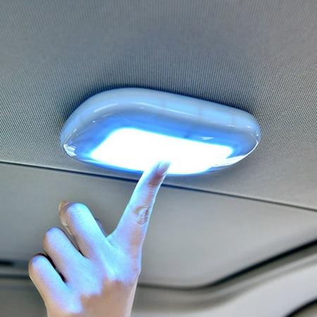 

GWONG Ceiling Lamp LED Magnetic Ice Blue Light Color Touch USB Charging Reading Bulb for Car
