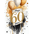 thumbnail image 4 of Glamorous Glittery 60 Years Celebration Banner Backdrop Party Supplies for 60th Birthday Decorations Photography Props Party Background Decors, 4 of 8
