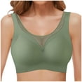 thumbnail image 2 of Womens Bras Push Up Front Side Buckle Lace Edge Without Steel Ring Movement Seamless Yoga Bras Women Push Up Green XL, 2 of 7