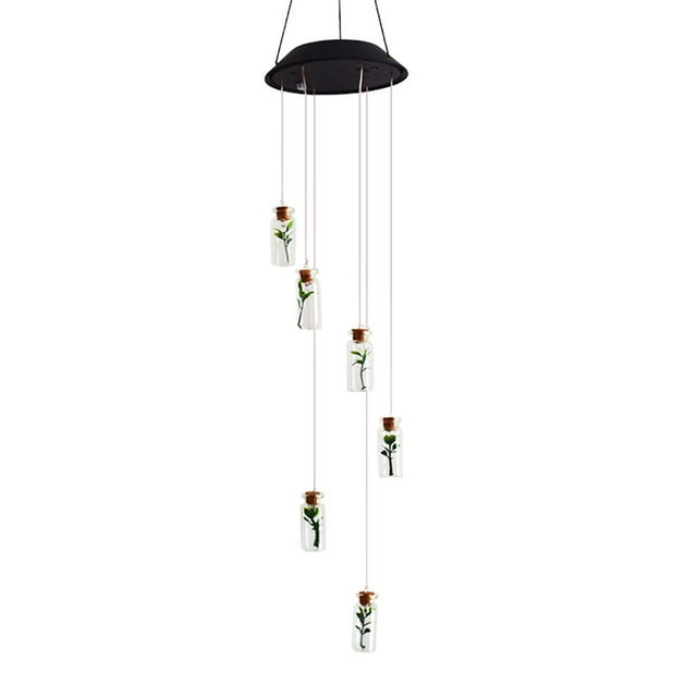 Carillon Éolien Solaire Coloré Extérieur Lumière LED Rotative Décoration de Cour Carillon Éolien Extérieur