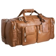 Viosi Malibu 22 Inch Full Grain Leather Duffel Travel Bag Sports Gym Bag Weekender Overnight Luggage