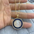 thumbnail image 2 of Our Lady Of Guadalupe Medal Pearl Necklace,Cadena Virgen De Guadalupe 14K Gold Plated Medal,Religious Faith Necklace, 2 of 5