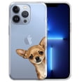 thumbnail image 1 of WIRESTER Soft TPU Clear Case Slim Protective Cover for Apple iPhone 13 Pro Max 6.7" 2021, Fawn Apple Head Chihuahua Dog Look For You, 1 of 3
