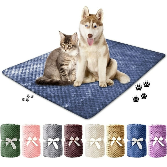 Dog Blanket,Soft Fuzzy Blankets for Puppy, Fluffy Blankets Plush Fleece Throw Dog Bed, Couch, Sofa, Reversible Travel Warm Covers