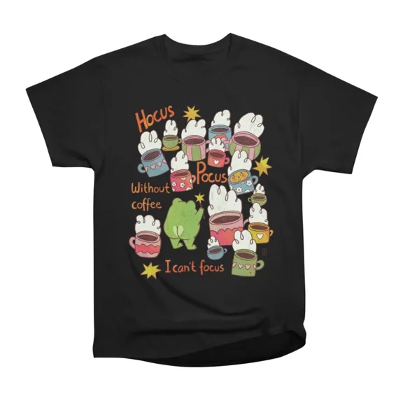Hocus Pocus Without Coffee I Cant Focus Frog T-Shirt Tee Gift For Him Merch For Her Appare