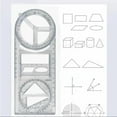 thumbnail image 4 of 1/2/3 Pcs Multifunctional Ruler Measuring Ruler Geometric Ruler Draft Ruler for Drawing, 4 of 7