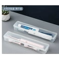 thumbnail image 1 of Miangastore Étui à Brosse à Dents Portable Transparent 2 Pcs 9.8x1.9x1.4in, 1 of 8