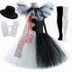 thumbnail image 4 of Disfraz de payaso asesino para niñas, vestido de tutú elegante de Halloween, arte aterrador con sangre, disfraz de payaso aterrador para niños, ropa de carnaval, 4 of 5