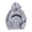 Grey*, variant on OSOLU Women's Pullover Hoodie California Los Angeles Letter Print Kangaroo Pocket Drawstring Oversized Sweatshirt Dark Gray