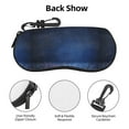 thumbnail image 3 of Sikiie Retro Blue Glitter Sunglasses Soft Case Neoprene Zipper Eyeglass Case, Zipper Portable Spectacle Cases for Men Women, 3 of 6