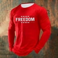thumbnail image 2 of Freedom Shirts for Men Oversized Crew Neck Long Sleeve Tunic Tops Tees Sports Athletic Outdoor Activities Casual Loose Fit Daily Wear, 2 of 3