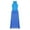 Blue, variant on Girls Cutout Back Praise Lyrical Modern Dance Dress Gymnastics Leotard Dress White 8