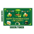 thumbnail image 4 of MXTPOV Happy St.Patrick's Day Banner, Green Shamrock Hat Backdrop for Garden Party Home Decor, St Patricks Day Decorations, Lucky Irish Decor Flag Yard Signs, 4 of 4