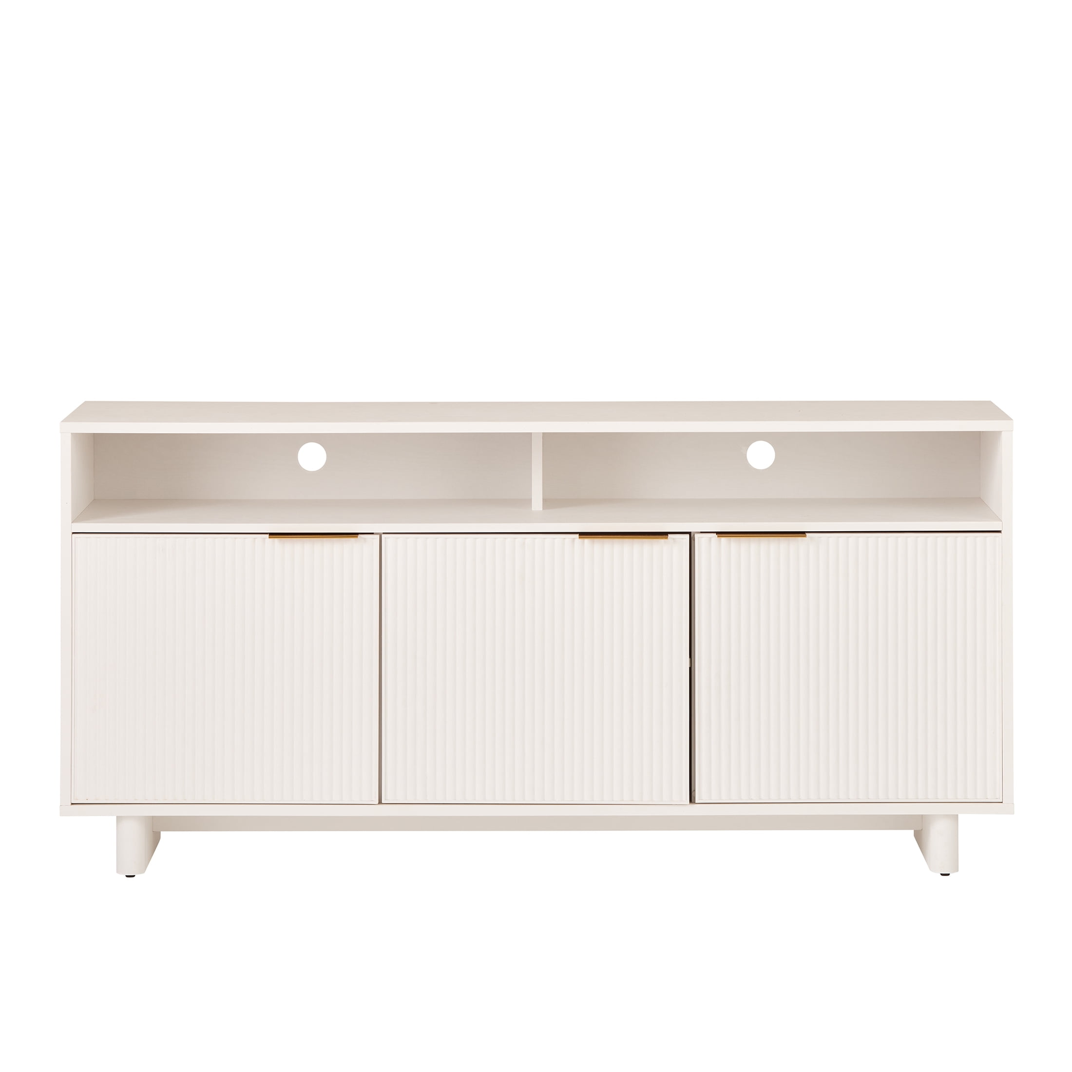 Better Homes & Gardens Lillian Fluted TV Stand for TVs up to 70", White Finish