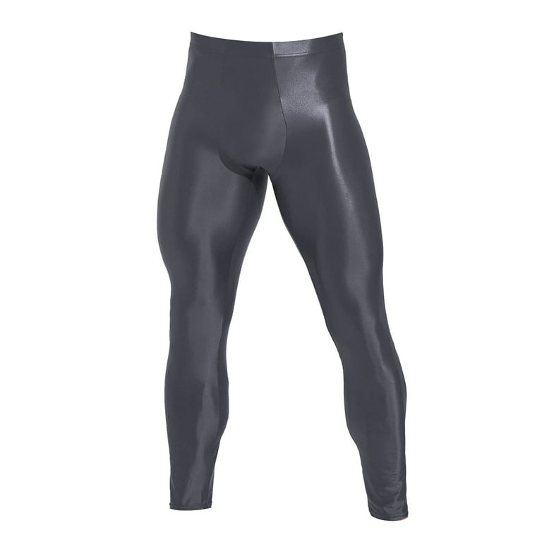 YONGHS Men's 70D Glossy Compression Quick Dry Fitness Sport