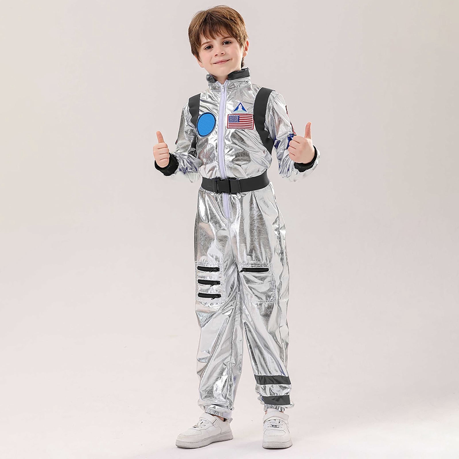 RMGVDSD Kids Astronaut Outfit for Boys Girls Space Jumpsuit Astronaut Carnival Onesie Performance Clothes Romper Bodysuit Cute Outfit
