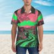 thumbnail image 2 of Fotbe Neon Desert Moon Camisa Hawaiana para Hombre Unisex – Camisa Casual de Verano con Botones de Manga Corta de Algodón y Lino,3X-Large, 2 of 7