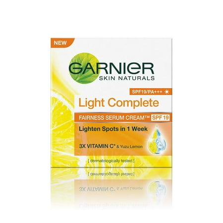 Garnier Skin Naturals Light Complete Serum Cream SPF 19, (Best Natural Skin Care Brands 2019)