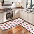 thumbnail image 3 of Kitchen Rugs Sets Of 2,Strawberry Plants Fruit Watercolor Anti Fatigue Kitchen Mat Rugs Non Slip Washable,Decorative Kitchen Floor Mats for Kitchen,Sink,Laundry,17"x47"+17"x47", 3 of 5