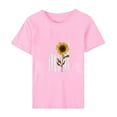 thumbnail image 3 of Odbmxy Pink Women Spring Tops Short Sleeve Crew Neck T-Shirt Casual Print Loose Tops, 3 of 3