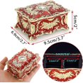 thumbnail image 5 of Cofre del tesoro rectangular organizador, caja decorativa para joyas, caja de regalo de recuerdo para mujeres y niñas, 3,7 x 2,7 x 2 pulgadas, 5 of 5