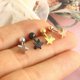 thumbnail image 3 of Pendiente de acero inoxidable con forma de estrella para trago, pequeño pendiente con forma de luna, corazón, hélice, piercing para cartílago, flor, lóbulo, oro rosa, Pr, oro rosa, 3 of 5