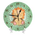 thumbnail image 2 of Bonito reloj de pared con forma de león de la jungla, silencioso, de 10 pulgadas, estilo rústico retro, decorativo para sala de estar, cocina, hogar, baño y dormitorio, 2 of 7