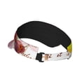 thumbnail image 3 of Daiia Butterflies and Vintage Pattern Sport Sun Visor Hats Visor Cap Adjustable Empty Top Baseball Cap Cotton Ball Caps for Women and Men, 3 of 8