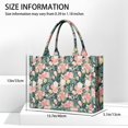 thumbnail image 3 of Large Capacity Tote Bag,Pioneer Flower Floral Print Pattern Handbag Fashion Luxury Tote Bag,15.7"x13"x 5.1" Inches,Laptop Compatible, 3 of 6