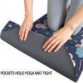 thumbnail image 3 of 70x26 Inch Yoga Towel, Sweat Absorbent Non-Slip Mat for Hot Yoga, Pilates & Fitness,Mouse Star Cloud Dark Blue Pattern, 3 of 5