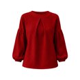 thumbnail image 4 of yillto Womens Top Puff Long Sleeve Textured Fashion Shirts Solid Color Loose Lightweight Sweatshirts, 4 of 5