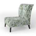 thumbnail image 3 of Designart "Essence Zen de Bambou Tropical I" Chaise d'Appoint Verte Tropicale - Fauteuil Tropical pour Salon, 3 of 7