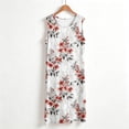 thumbnail image 3 of Iyufng Nightgowns for Women Casual Printed Pajama Dress Sleeveless Round Neck Comfortable Loungewear Tank Dress Home Clothes, 3 of 6