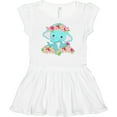 thumbnail image 3 of Inktastic Cute Baby Elephant with Flowers Girls Baby Dress, 3 of 5