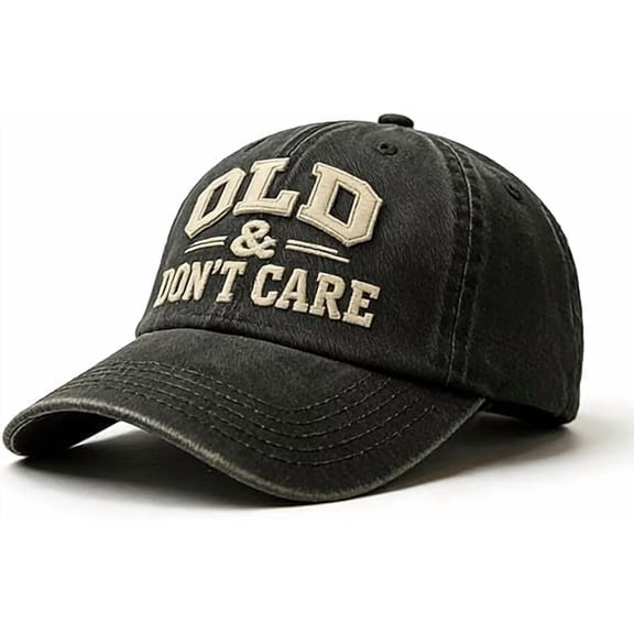 Vintage Distressed Old & Don’t Care Hats Baseball Cap, Adjustable Retro Unisex Hat Trucker Hats for Men Women