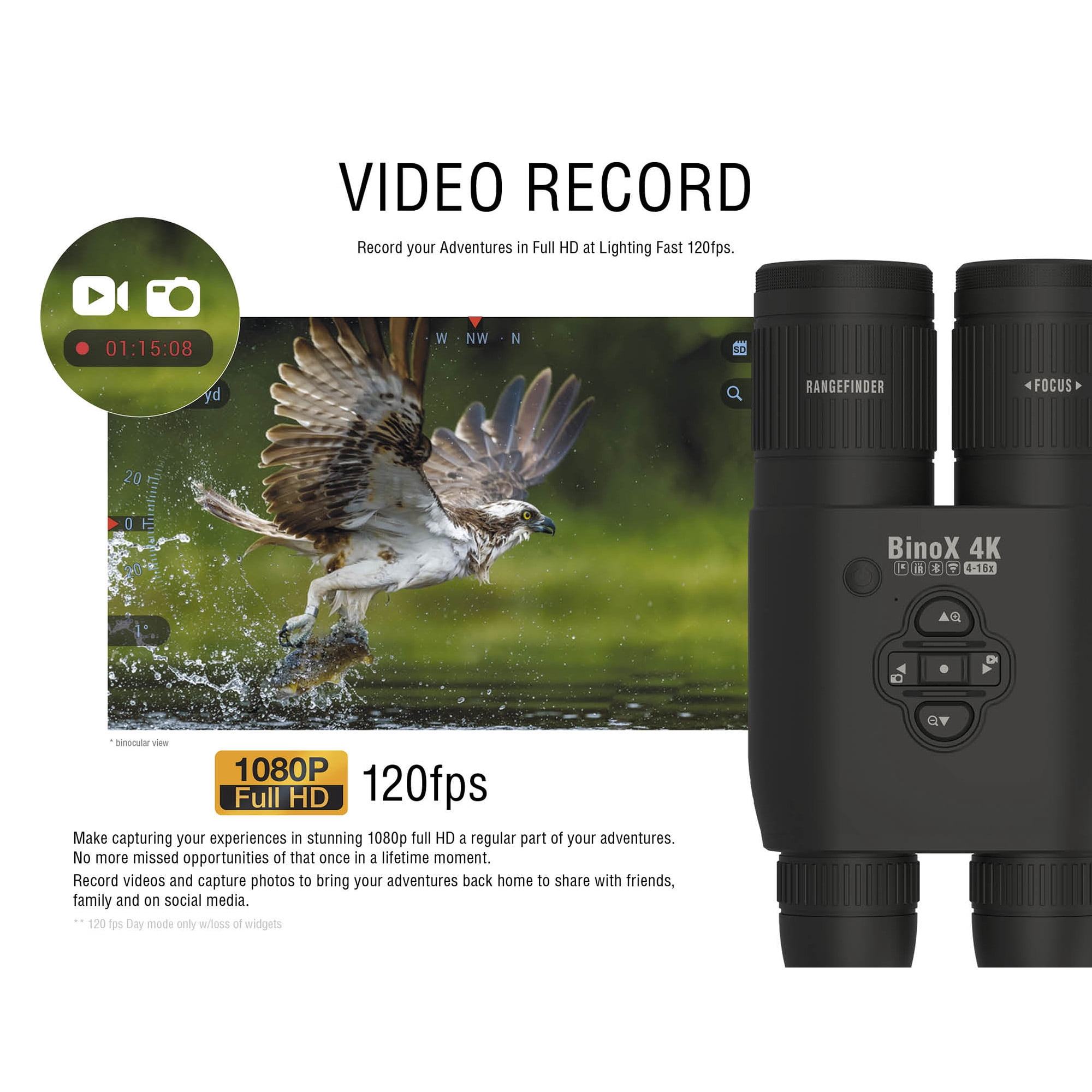 Restored Premium ATN BinoX 4K 4-16x Smart Day/Night Binoculars (Refurbished)