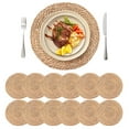 thumbnail image 1 of Placemat Terrekraft, ratán redondo, tejido, 34 cm, juego de 12, 1 of 7