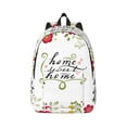 thumbnail image 2 of Rocae Home Sweet Home Floral for Durable Canvas Backpack Leisure Large Bag Travel Rucksack Multi-function Backpack Small, 2 of 8