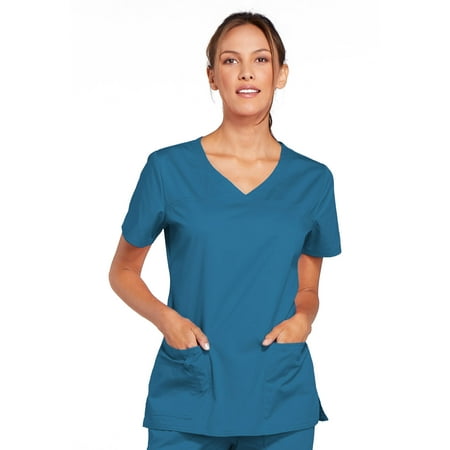 

Cherokee Workwear Core Stretch Women s Scrubs Top V-Neck 4727