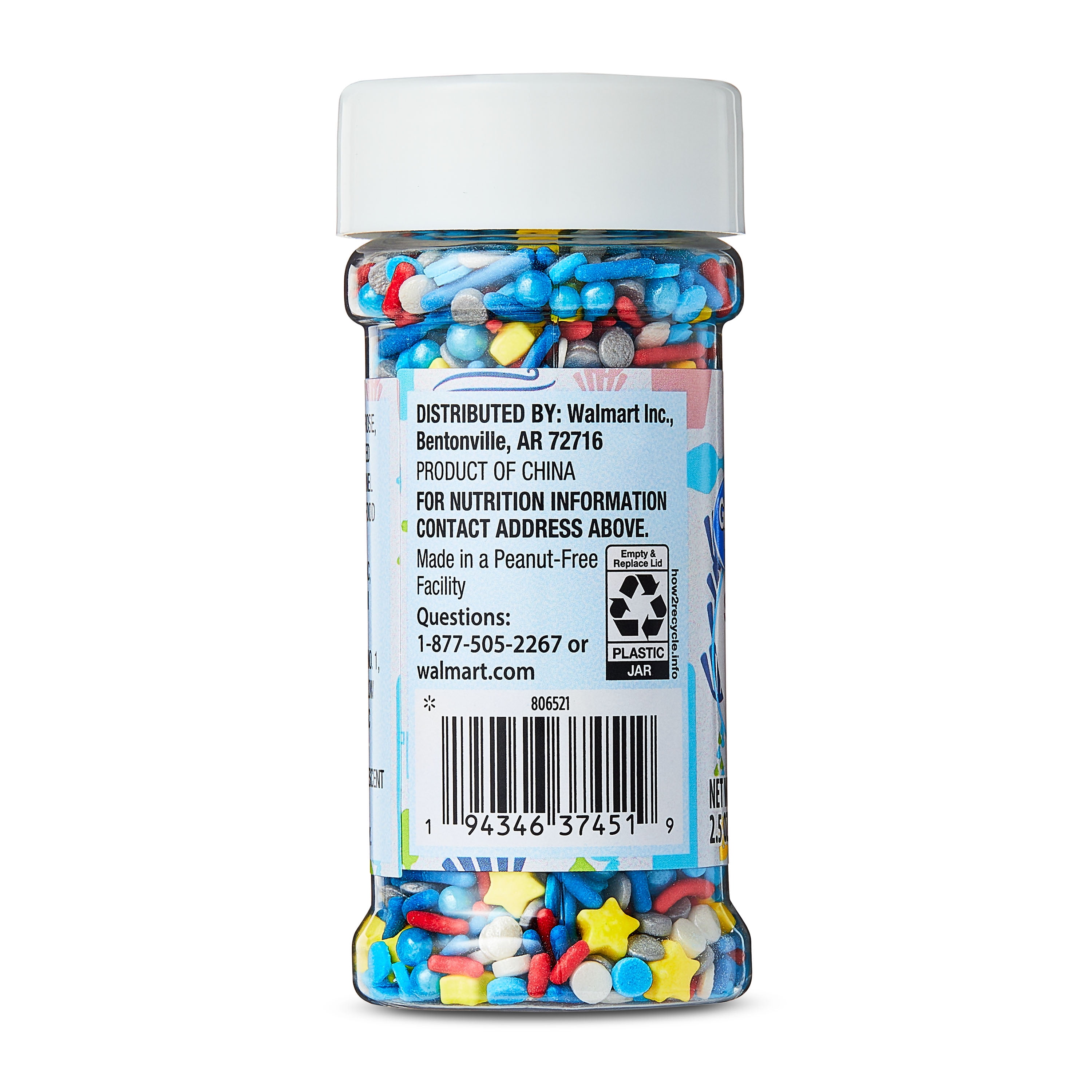 Great Value Silver Sequins & Stars Sprinkles, 2.5 oz