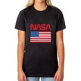 thumbnail image 2 of NASA Women's Retro NASA Letter American Flag Logo Crewneck T-Shirt, 2 of 5
